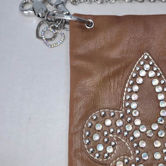 Fleur de Lis Crossbody Small Purse - Smart Phone Bag for Mardi Gras New Orleans - Picture 4 of 5